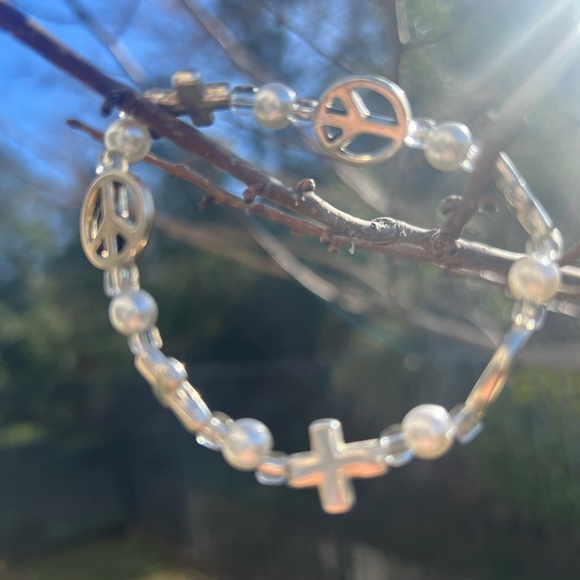 Jewellery Faory Grunge 90s Y2k Pearl Elastic Bead Bracelets ☮️🎧🌿💫 - Picture 6 of 8